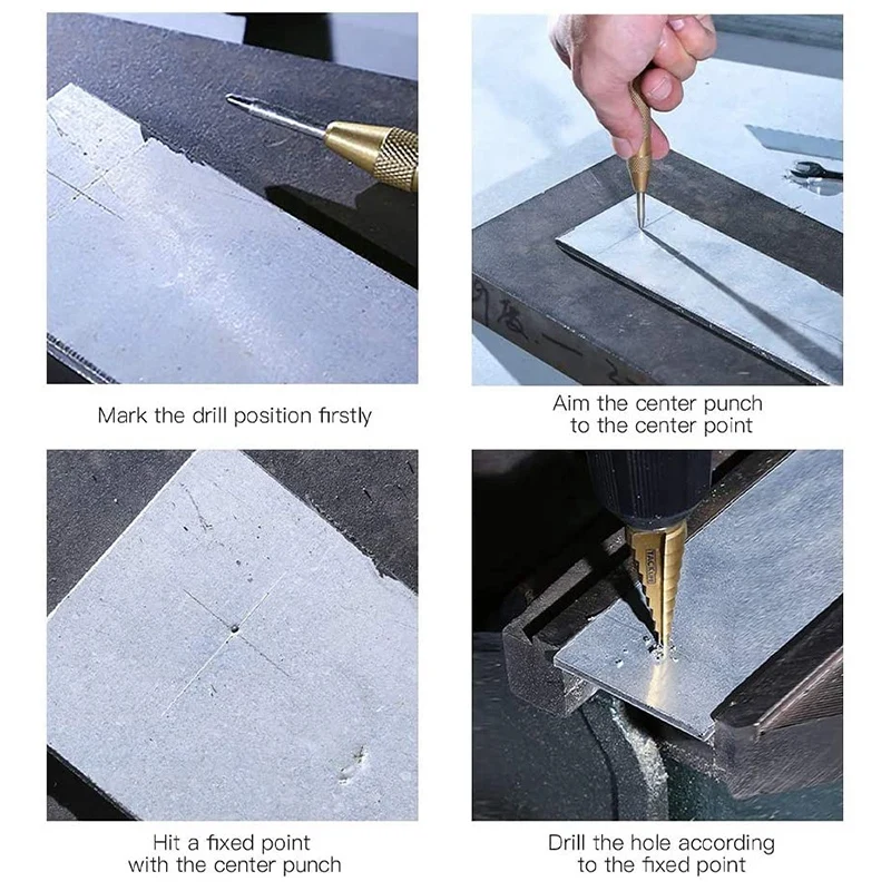

High Speed Step Bit Metal, Steel Step Drill Hex Shank, Step Drill Bits Titanium Coated