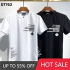 Футболка МужскаяЖенская DSQUARED2, из натурального хлопка, с надписью, круглым вырезом, коротким рукавом, в уличном стиле, хип-хоп, D4554962