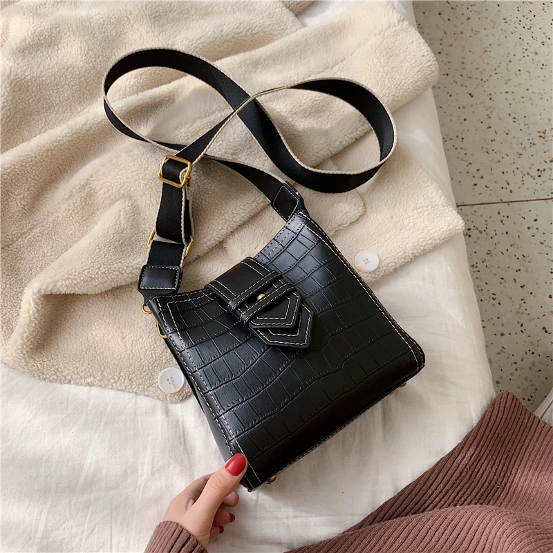 Роскошная женская сумка-ведро с каменным лицевым покрытием дизайнерская