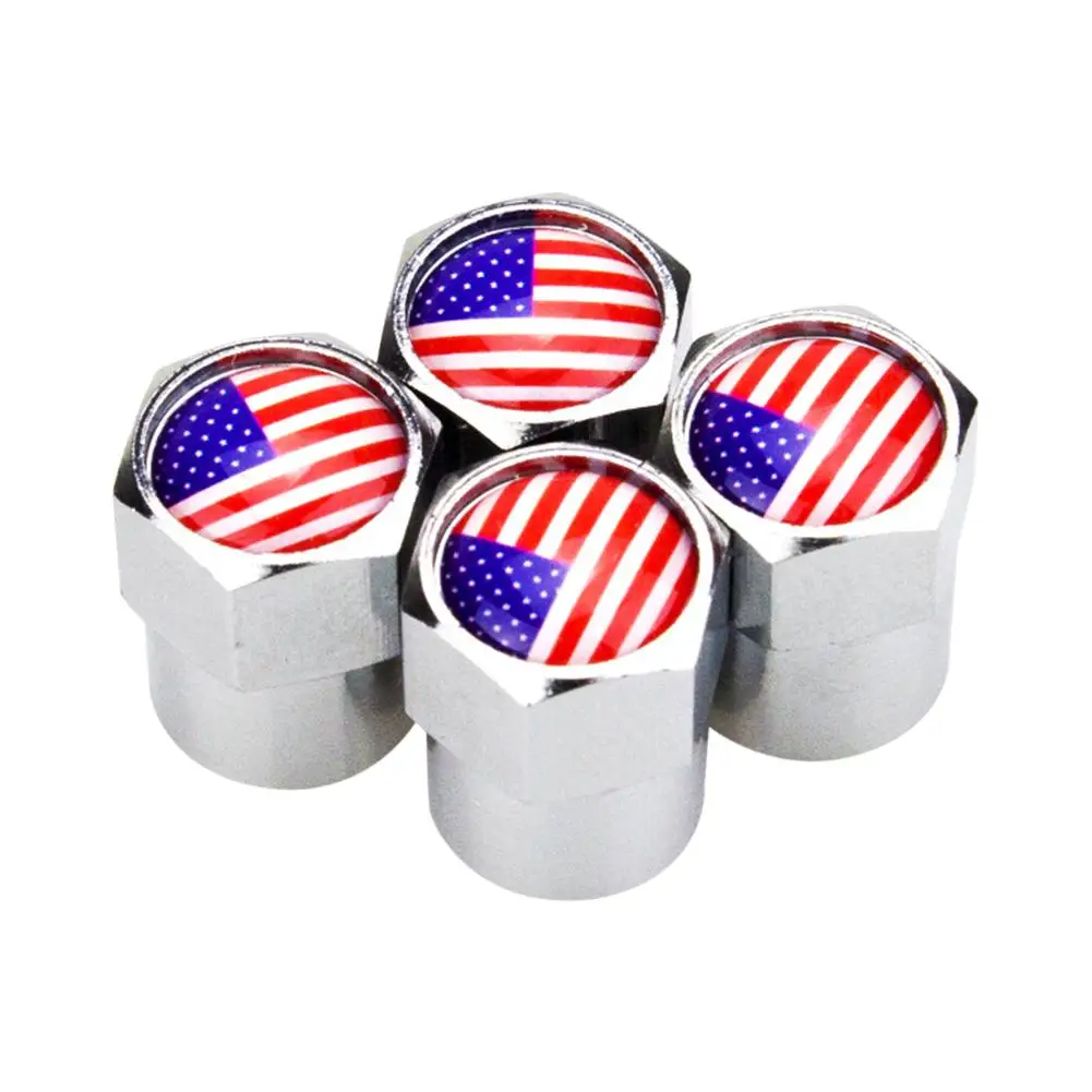 4 шт. колпачки на стержни клапана автомобиля под американский флаг|Стержни и