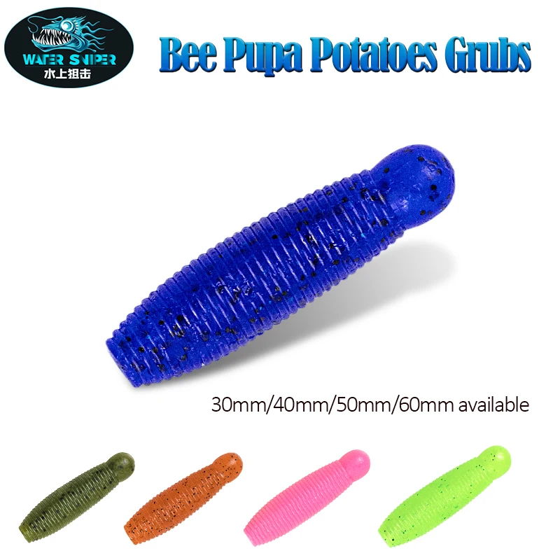 

Water Sniper Fishing Grubs Worm Baits Bee Pupa Potatoes Soft Maggot Lure Longcast Artificial Fishing Soft Lure