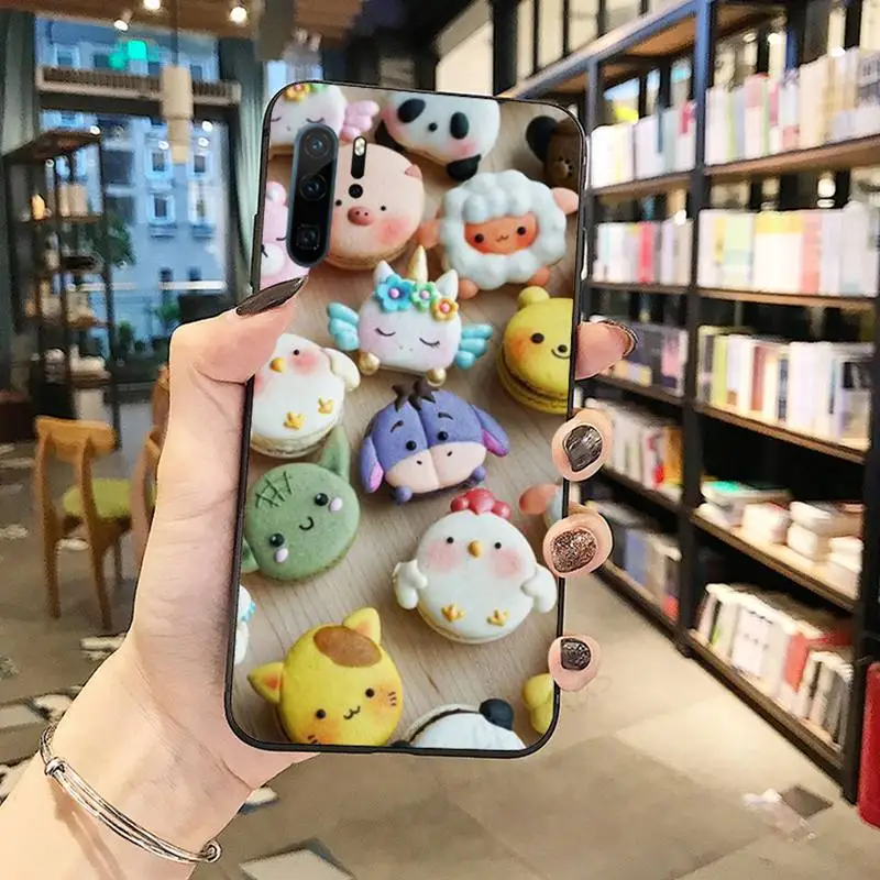 

Creativity design art Macaron French dessert Phone Case Funda For Huawei P9 P10 P20 P30 Lite 2016 2017 2019 plus pro P smart