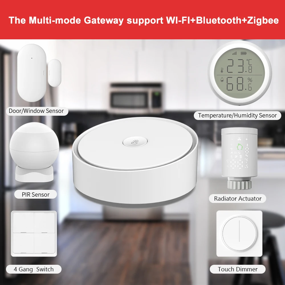 Шлюз Tuya Smart Multi mode ZigBee сетевой хаб с Wi Fi Bluetooth работает приложением Голосовое