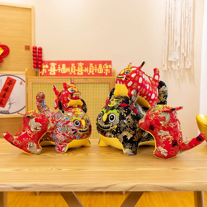 

Новогодняя игрушка-талисман с изображением тигра, тканевая игрушка с вышивкой, рукоделие, китайские Новогодние украшения, 2022 плюшевая игру...