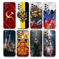 russian empire flag foat of arms clear phone case for samsunga01 a02s a11 a12 a21 s a31 a41 a32 a51 a71 a42 a52 a72 soft silicon