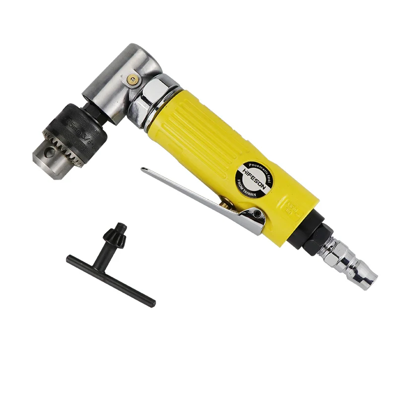 Коленчатая пневматическая дрель HIFESON под прямым углом 90 °, пневматическая дрель L-образной формы, высокоскоростная пневматическая дрель, угловая сверлильная машина