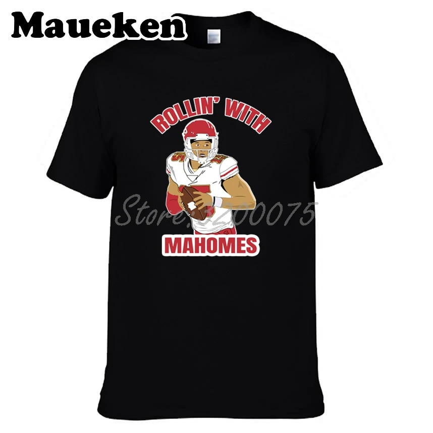 Мужская футболка с принтом rollin одежда Патрик для фанатов Канзас Сити круглым