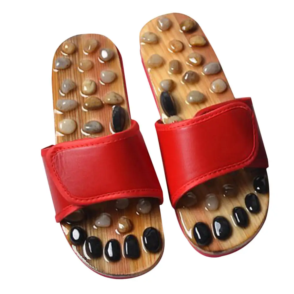 Стильные массажные тапочки массажная обувь для ног шиацу сандалии отдыха