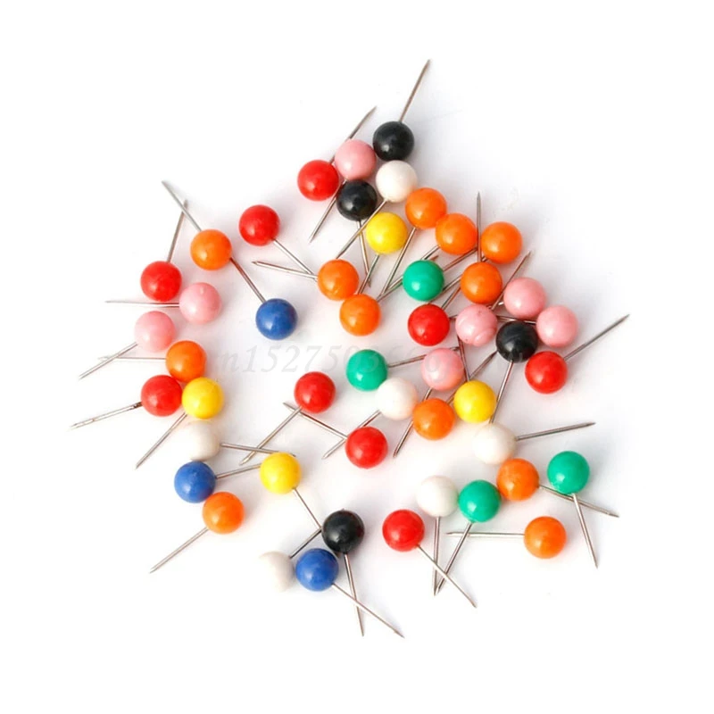 50 шт./пакет круглые булавки с жемчужной головкой рыболовная леска Броши