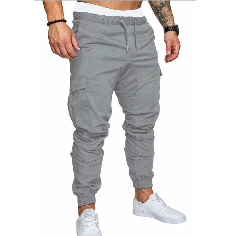 

Pants Men Hip Hop Harem Joggers Pants 2021 New Male Cargo Pants Mens Joggers Solid Multi-Pocket Pants Sweatpants M-3XL