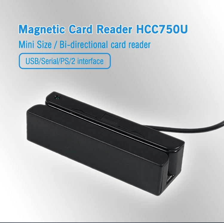 Дешевый 3 трека USB Магнитный и считыватель карт Magstripe с бесплатным SDK HCC750U-06 |