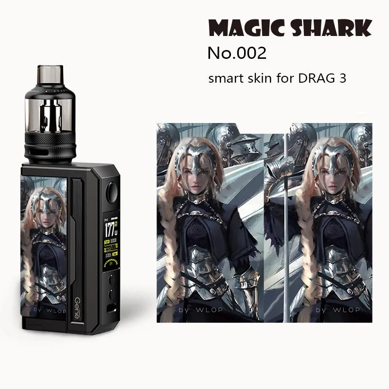 Волшебная Акула 2021 модная матовая стерео наклейка покрытие пленка для Voopoo Drag3 Drag 3