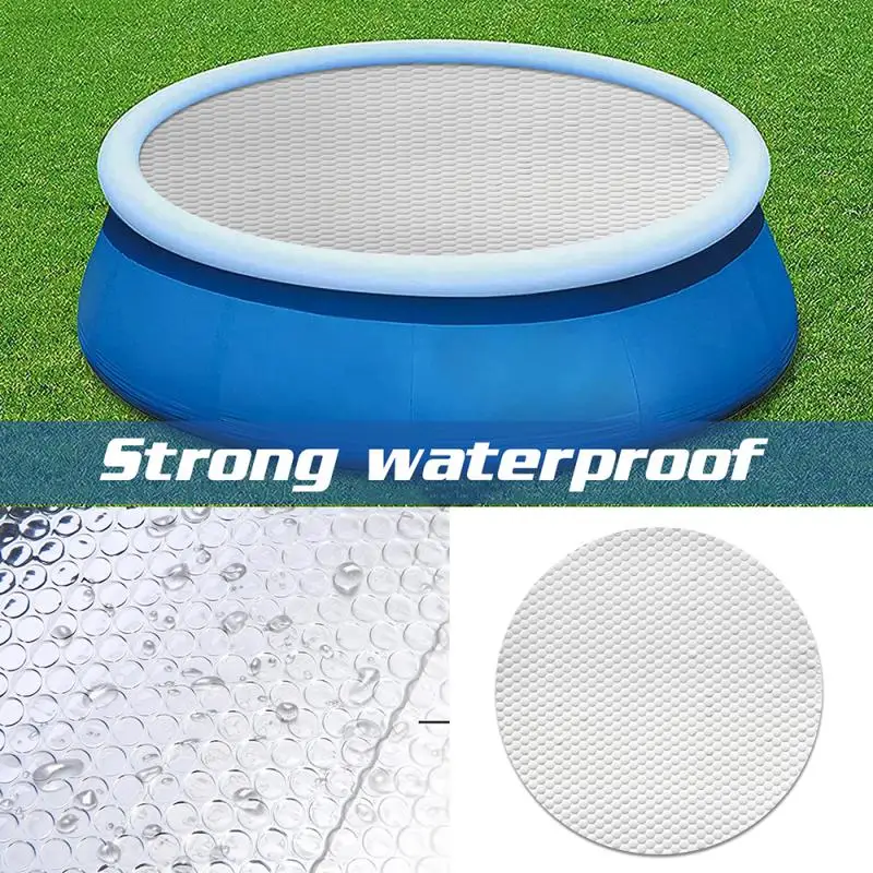 

Pool Cover Round Solar Swimming Pool Tub Cover122/152/183cm Outdoor Bubble Blanket Accessories Dustproof Floor Rain Cloth Mat