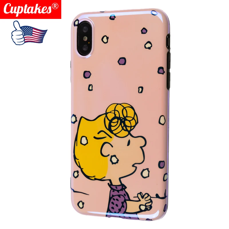 Милый мультяшный розовый чехол для мальчиков и девочек Мягкий силикон IMD iPhone 11 Pro 7