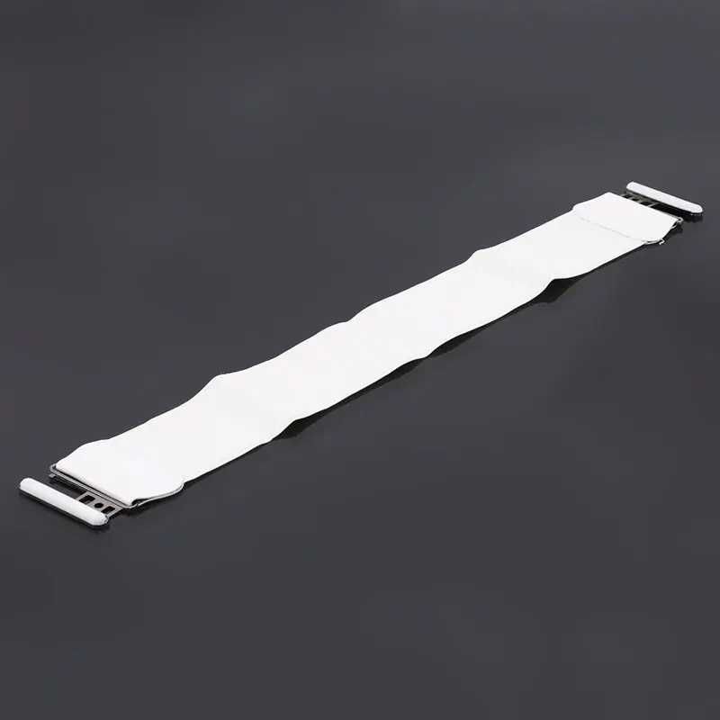 White New Design Cummerbund HOT Wide PU Leather Cummerbunds Punk Elastic Belt Square Buckle Dress Decorate Waistband Women Strap - Цвет: White