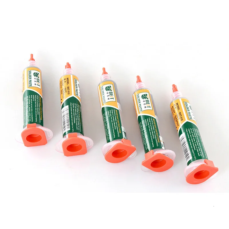 5 шт. паяльная паста в шприце 10 куб. См средняя температура 183 градусов|Сварочные