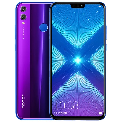 Phantom Blue Смартфон Google Play Honor 8X8 X, 4 ГБ, 64 ГБ, Восьмиядерный процессор Kirin 710, двойная задняя камера 20 МП, многоязычный экран 6,5 дюйма, 1080x2340p - Цвет: Phantom Blue
