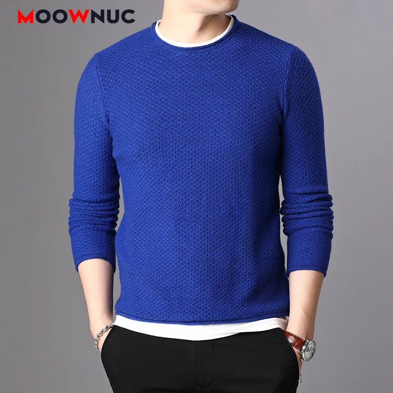 

Пуловер, свитера, весенние, повседневные, модные, Осенние, мужские свитера, с круглым вырезом, тонкий джемпер, мужская одежда MOOWNUC MWC