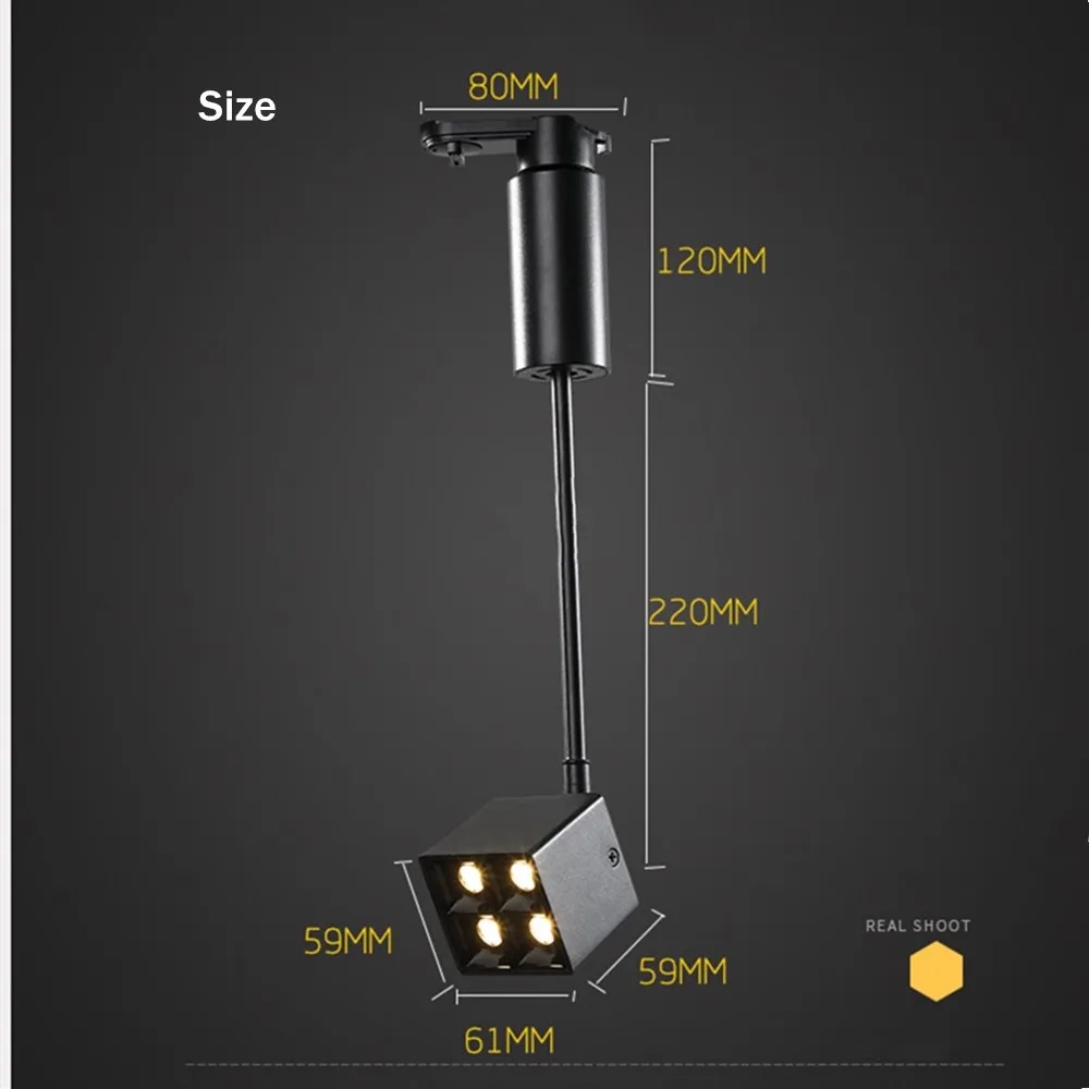 Светодиодная лампа для трека светильник рельсовый алюминиевый светодиодный