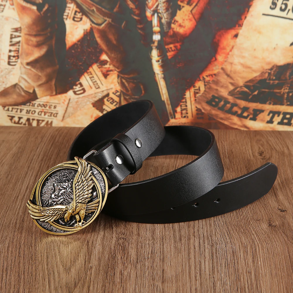

Western Cowboy Zinc Alloy Ready to Action American Eagle Attitude Buckle