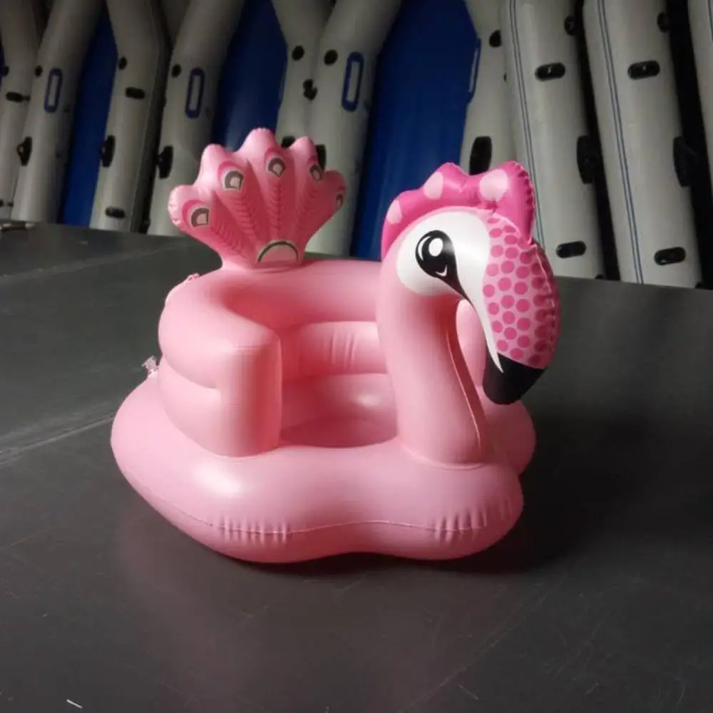 

Portable Inflatable Baby Seat Sofa Dining Chair PVC Bath Floating Toy With Pump Flame Bird Bathroom Learning Stool Easy Clean