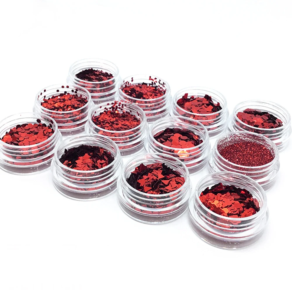3D маникюрные Блестки для ногтей набор хлопьев акриловые наклейки блестящие на