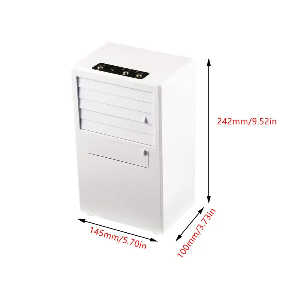 

Mini Portable Air Conditioner Table Desk Small Home Office Bladeless Fan Humidifier Quiet Personal Moisturizing Air Cooler