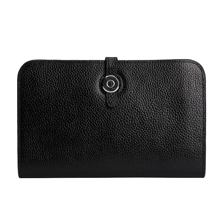 

2020 popular fashion lady's purse litchi grain cowhide leather wallet zipper wallet high quality ladies wallet purse