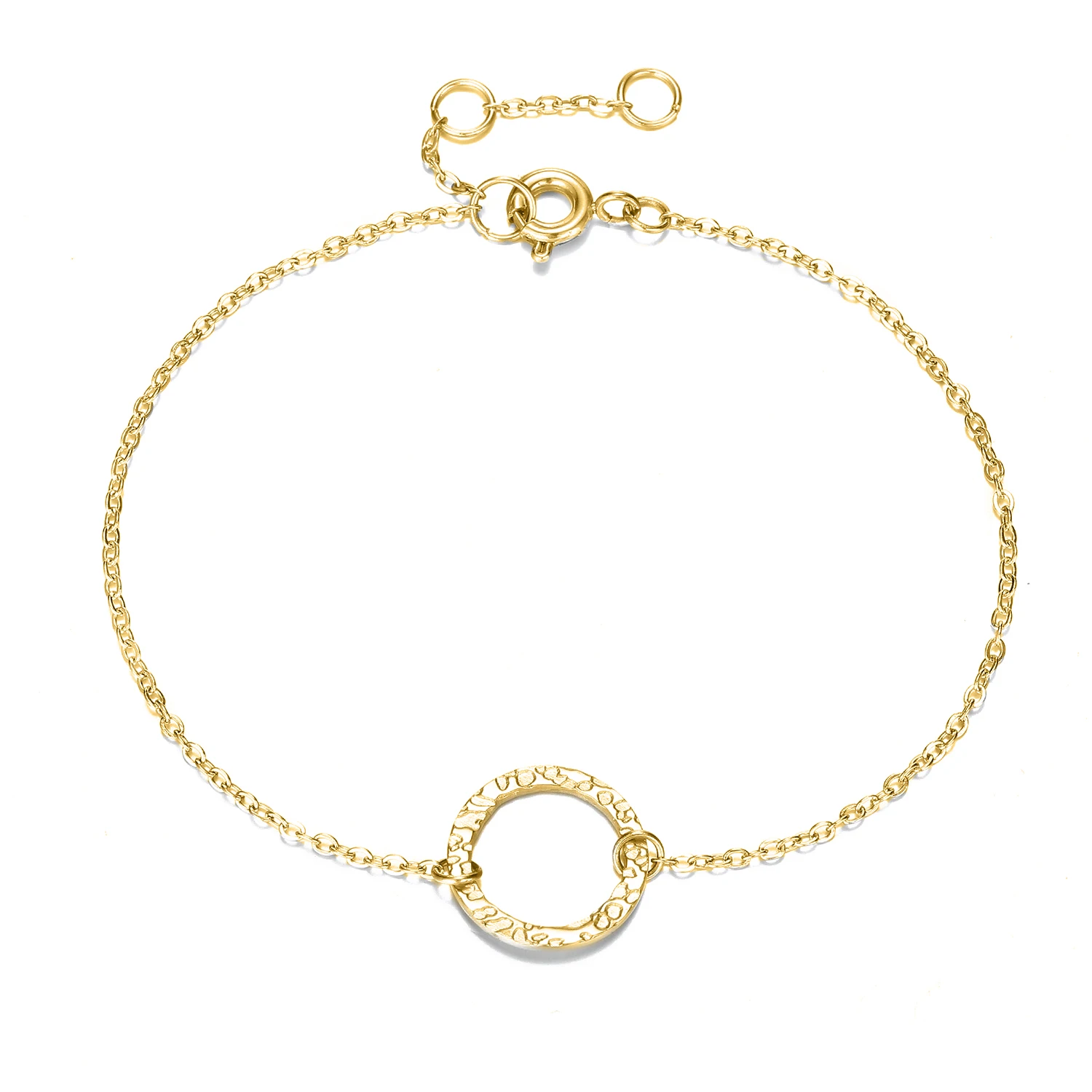 

7Rings Minimalist Modern Style Hallow out Circle Bracelet for Women