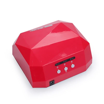 Red Sun 36W Алмаз лампа для ногтей с умным датчиком Модернизированный УФ светодиодный светильник для маникюра педикюра Быстрая Сушка УФ-гель для ногтей сушилка - Цвет: Red