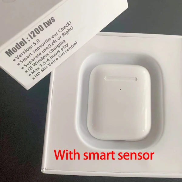 i200 white Оригинальные I200 TWS с умным сенсором Беспроводные Bluetooth 5,0 наушники Реплика Arie2 Беспроводная зарядка наушники PK i9000 для IOS - Цвет: i200 white