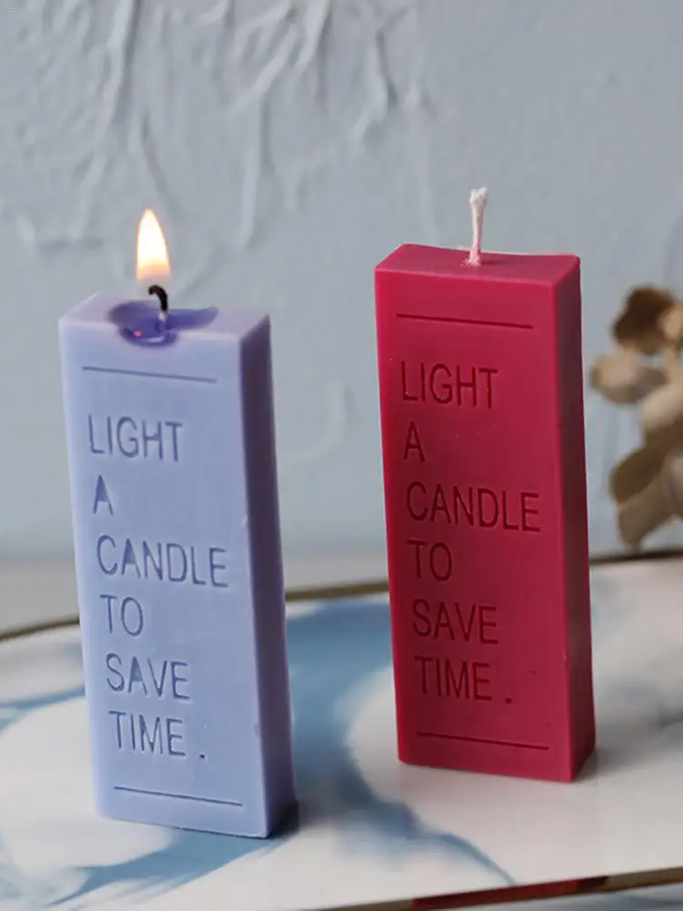 INS весьма популярен Прямоугольник письмо лампы в форме свечи формы DIY силиконовые