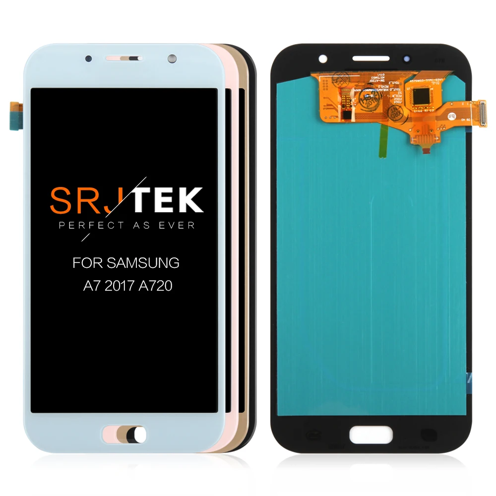 ЖК дисплей 5 7 дюйма TFT/OLED для Samsung Galaxy A7 2017 A720 A720F A720M A720Y сменный сенсорный экран с