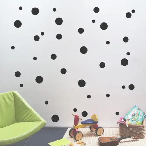 Креативные Круглые Наклейки современные съемные круглые наклейки в горошек