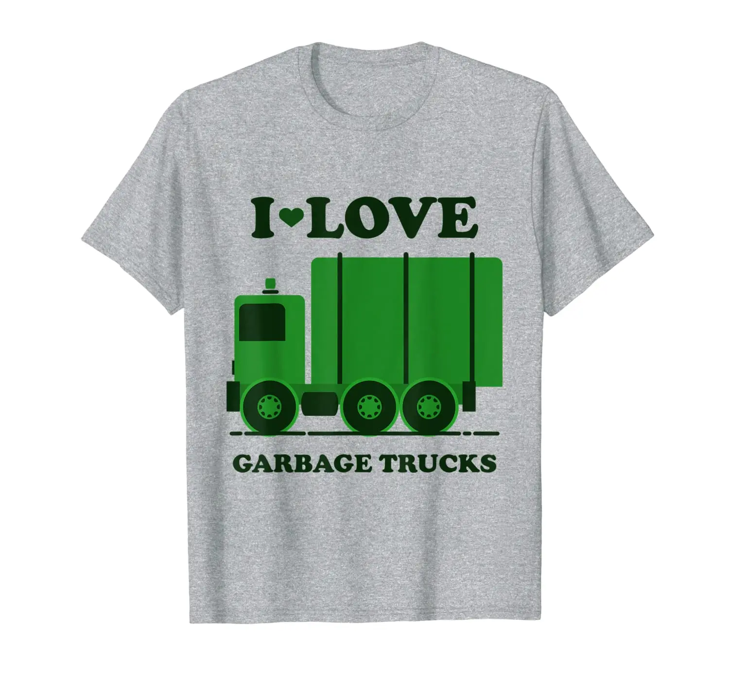 

I Heart Love Garbage Trucks Shirt | Little Boys Kids T-Shirt