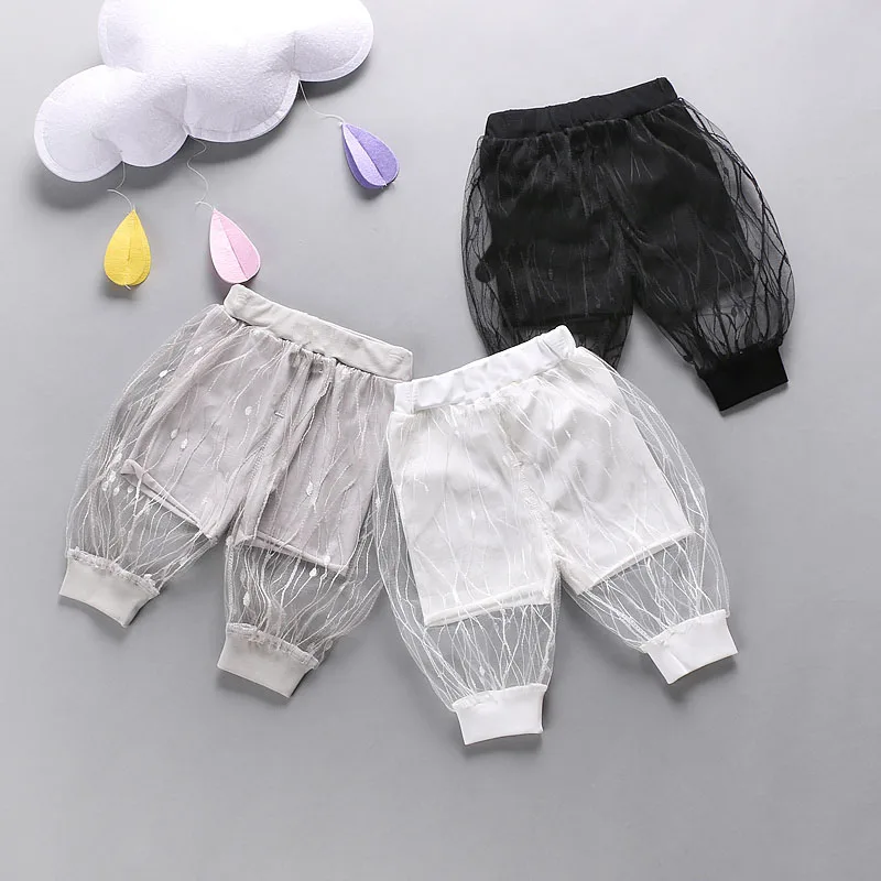 VFOCHI 2021 New Girls Pants Dot Summber Anti-mosquito Stretch Waist Kids Children Trousers Thin Baby | Детская одежда и обувь