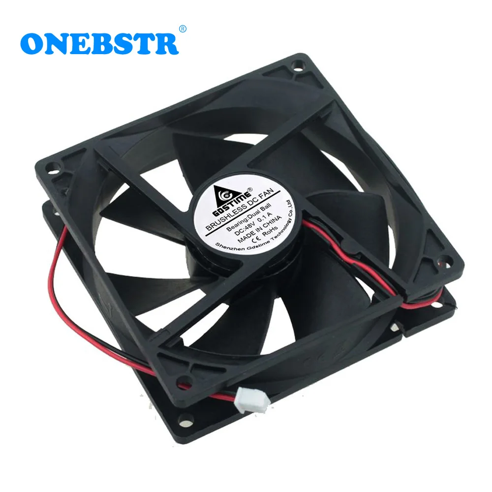 9225 бесщеточный вентилятор постоянного тока с двумя шарикоподшипниками 12 В 24 48