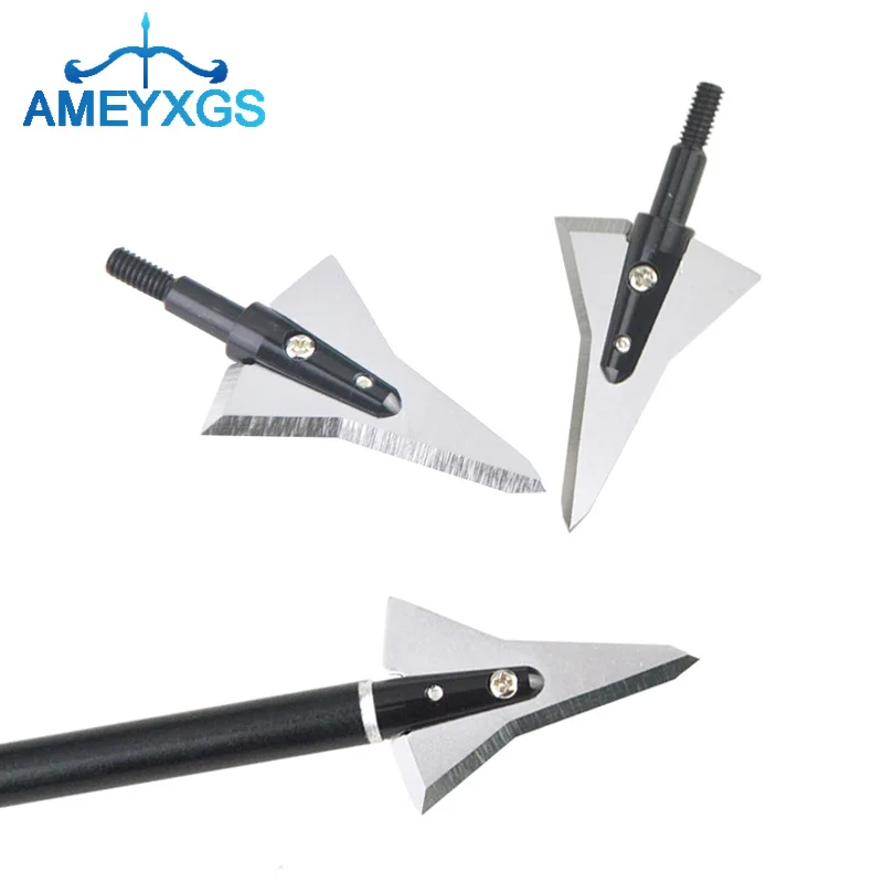 

6/12Pcs 125Grain Archery Hunting Arrowheads 2 Sharp Fixed Blade Screw In Broadheads for Bow Outdoor Hunting Shooting Accessories
