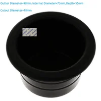 10Pcs/Lot Black Plastic Recessed Drop in Cup Drink Can Holder Tray Boat Car RV Yachet Sofa Couch Camper Casino Table 1