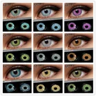 Цветные контактные линзы AMARA для глаз Аниме Косплей цветные линзы ed синие зеленые многоцветные контактные линзы ed линзы Красота Макияж