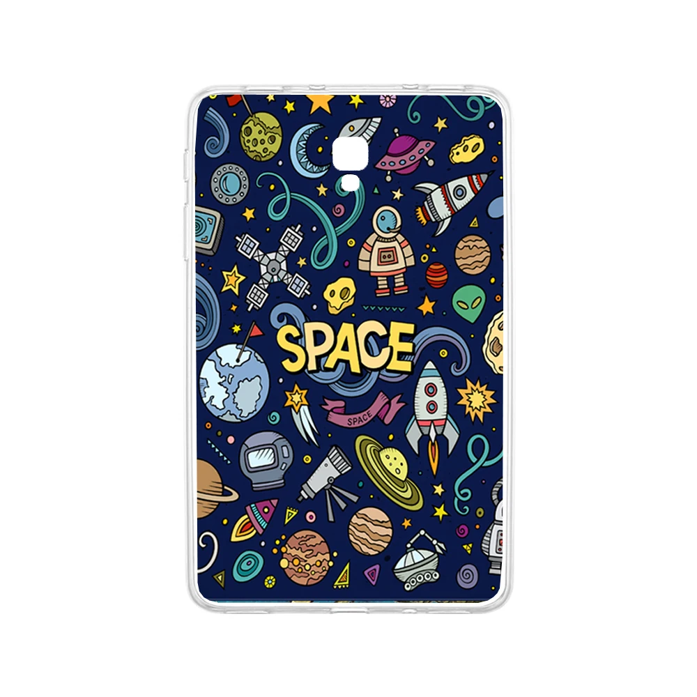 Мягкий с рисунком из ТПУ чехол для samsung Galaxy Tab A 10,5 SM-T590 SM-T595 10,5 дюймов версия окрашенная прозрачная на планшет крышка