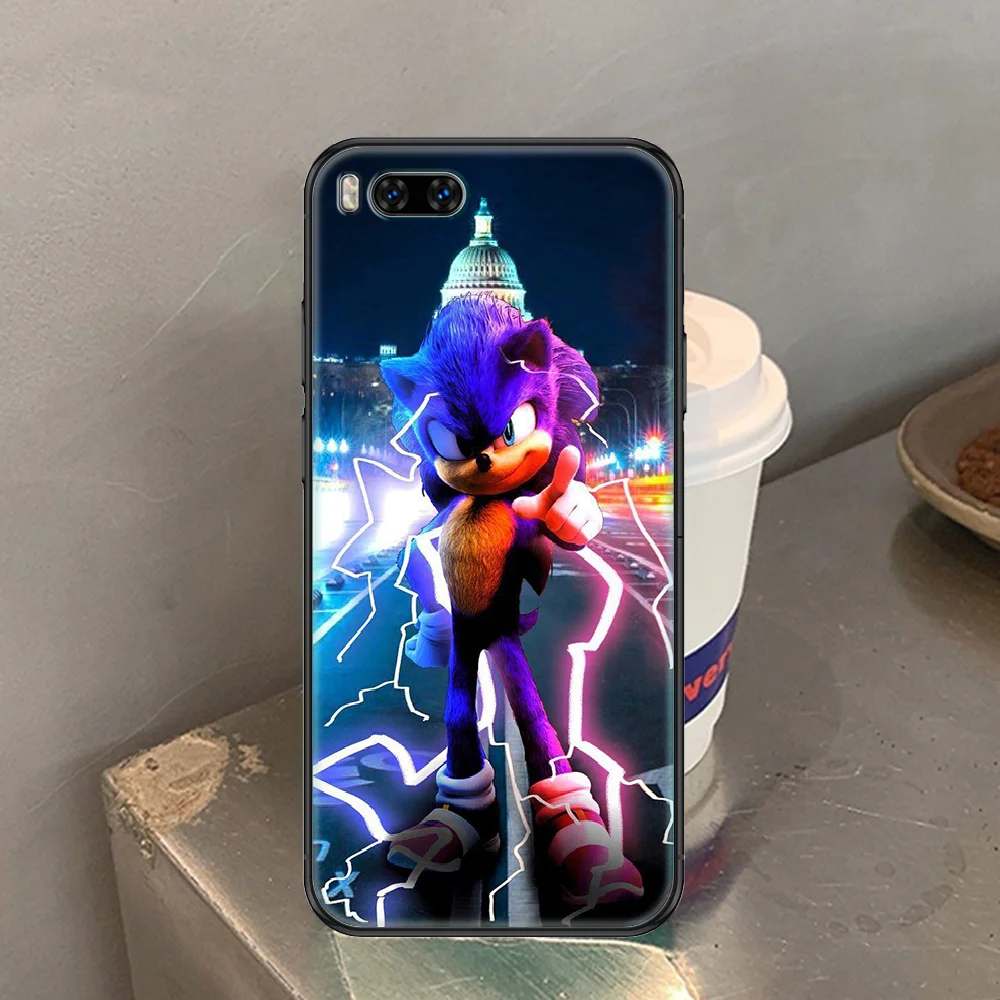 

Funny Sonic Cute Hedgehog Phone case For Xiaomi Mi Max Note 3 A2 A3 8 9 9T 10 Lite Pro Ultra black silicone shell 3D funda