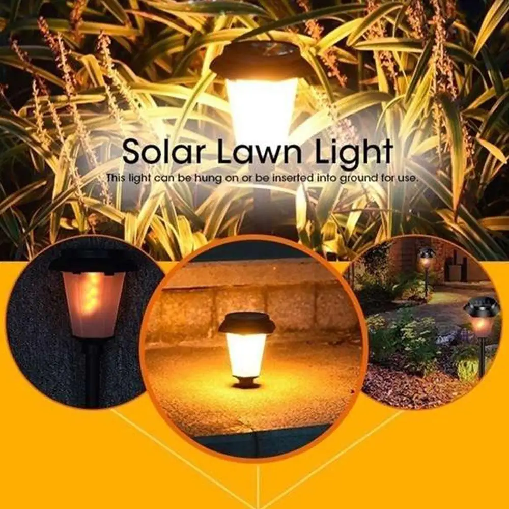 

Solar Power Light Sensor Security Lamp Flame Lights Eco-Friendly Lighting Lamp Garden Durable Lawn Pathways Lights Waterproof