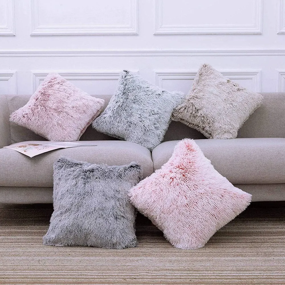 

Pillow Solid Color Cases Home Sofa Decor Sofa Pillows 4545cm Plush Fluffy Soft Cushion Cover Room Pillow Cover Decorative