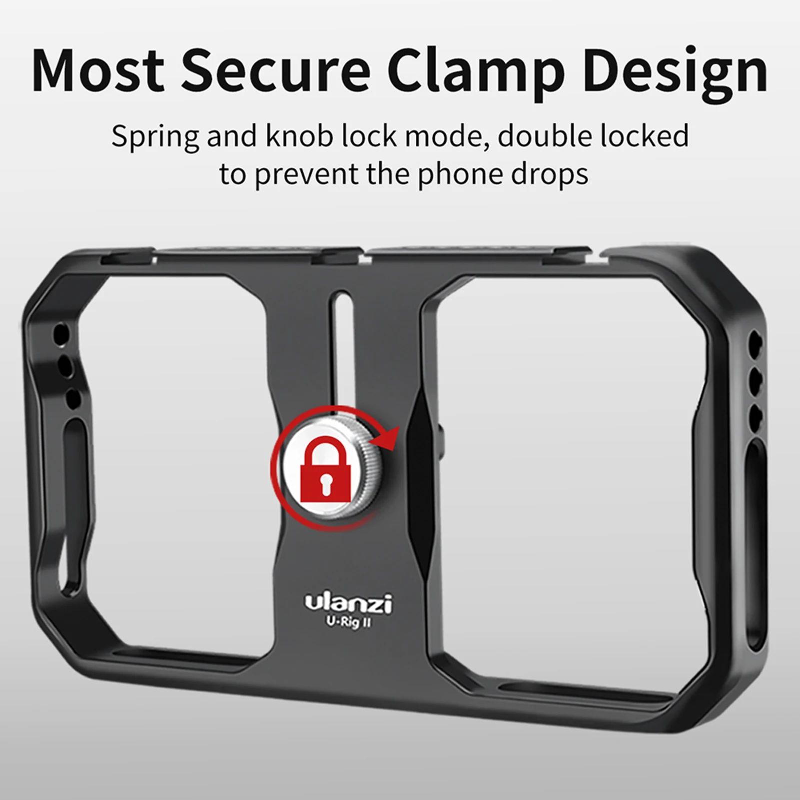 

Ulanzi U-Rig II Handheld Metal Cage Case Camera Video Holder Fill Light Bracket Handheld Camera Bracket Aluminum Alloy