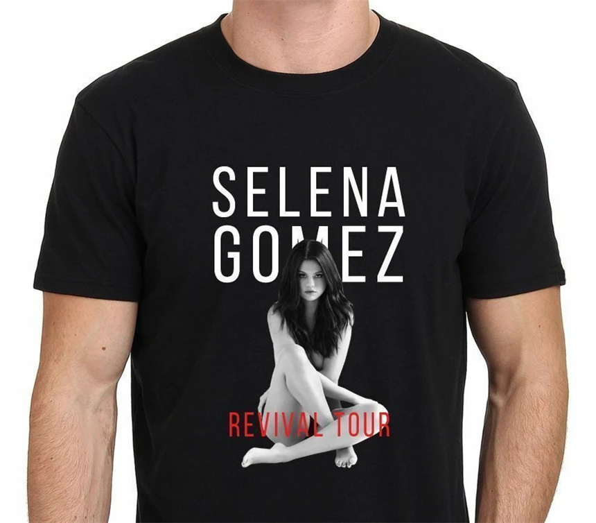 Футболка с логотипом Selena Gomez Revival Tour высококачественная повседневная футболка