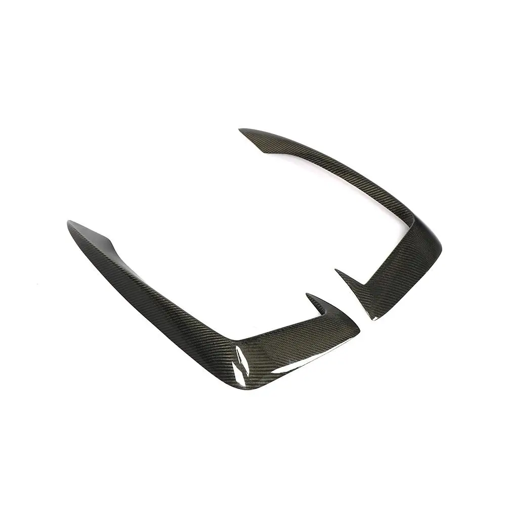 Углеродного волокна автомобиль передний бампер для губ бровей чехол Комплект