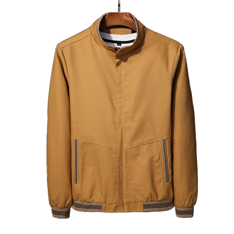 Мужские осенние куртки размера плюс повседневные хлопковые бомберы для мужчин