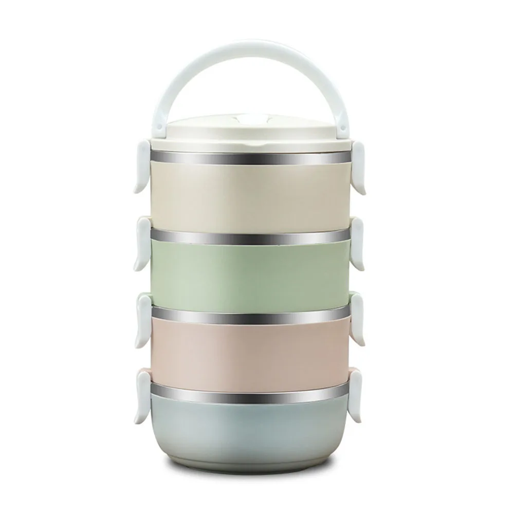 Ланч бокс из нержавеющей стали двухслойный контейнер для еды детей и студентов