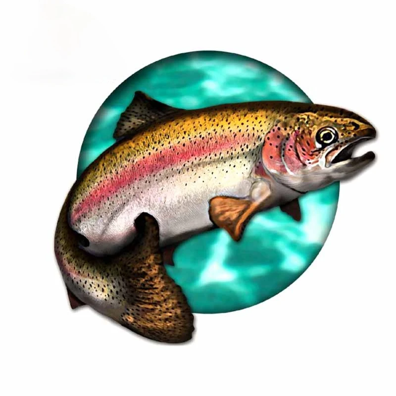 

Creativity for Trout Fishing Personality Car Sticker DIY Graphics Decal Waterproof Occlusion Scratch Decoration 13cm X 11.8cm